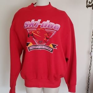 Vintage red Ski-Doo sweatshirt
